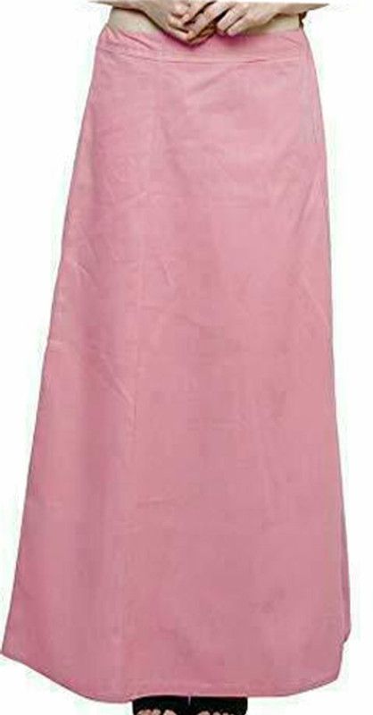 AraExports 03 Cotton Petticoat Saree Underskirt Pure Cotton Petticoat Babypink Cotton Blend Petticoat  (Free)