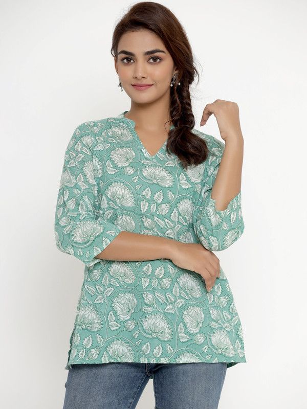 Party Regular Sleeves Floral Print Women Multicolor Top
