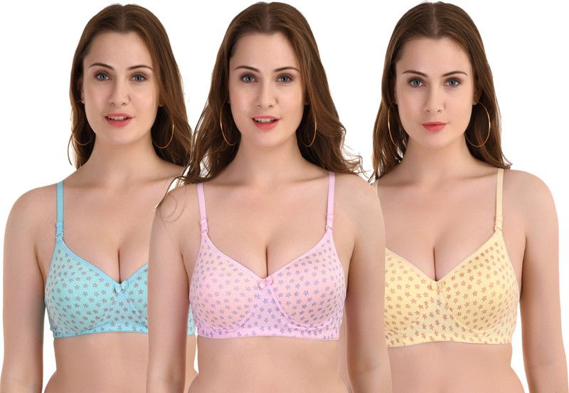Pack of 3 Women Push-up Heavily Padded Bra  (Multicolor)