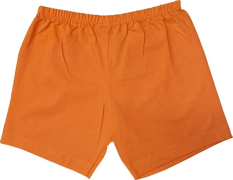 Short For Boys & Girls Casual Solid Pure Cotton  (Orange, Pack of 1)