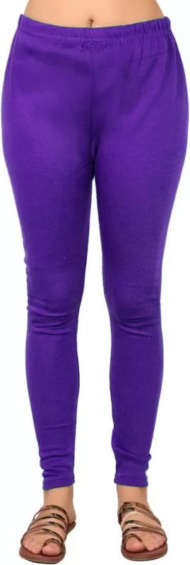 SP Weella Churidar Western Wear Legging  (Purple, Solid)