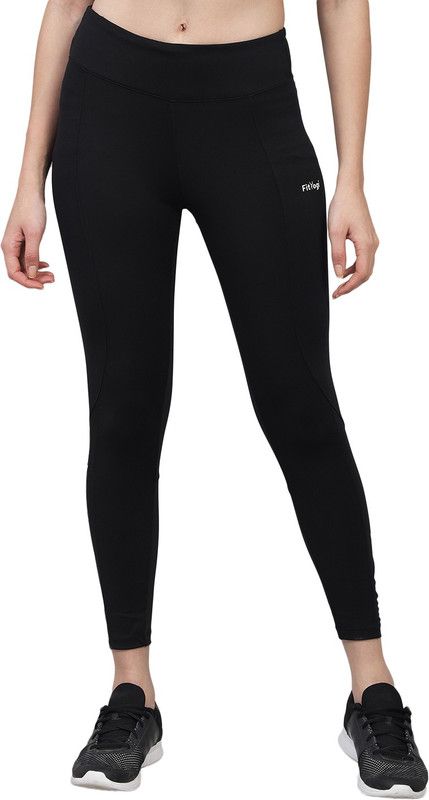 FIT YOGI Ankle Length Western Wear Legging  (Black, Printed)
