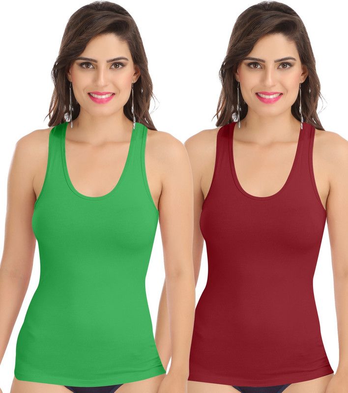 Women Green, Maroon Camisole