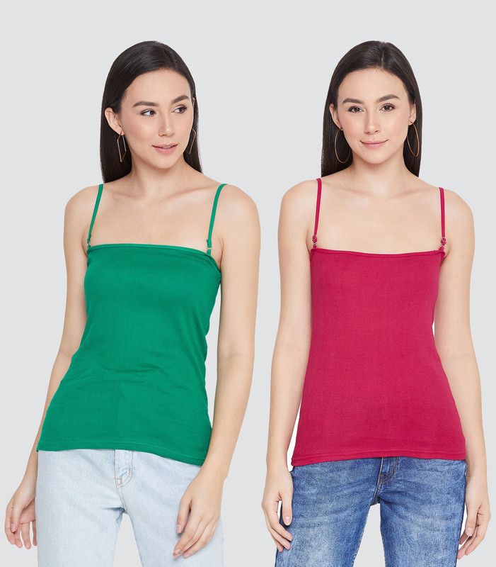 Women Green, Pink Camisole