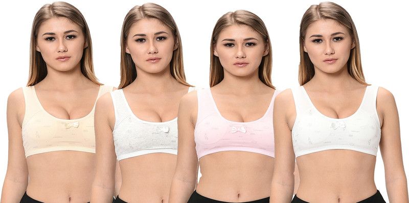 Pack of 4 Women Training/Beginners Lightly Padded Bra  (Multicolor)