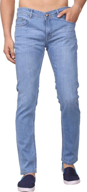 Men Regular Low Rise Light Blue Jeans