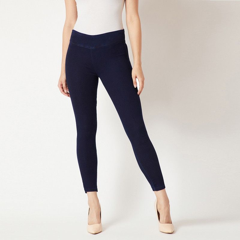 Miss Chase Dark Blue Jegging  (Solid)