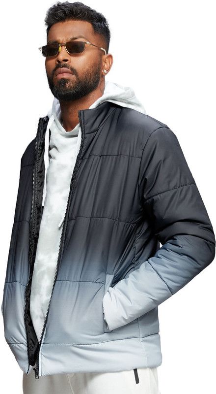 Men Dyed/Ombre Puffer Jacket