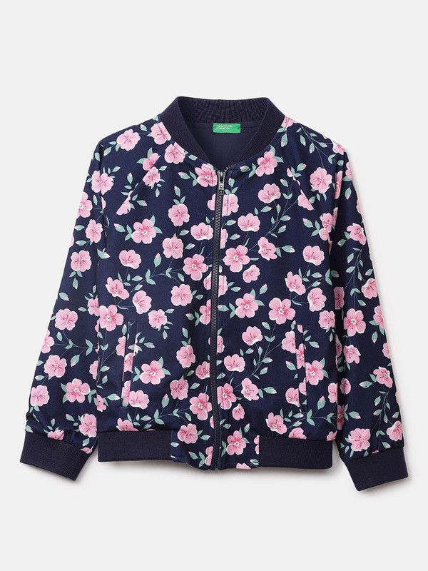 Baby Girls Floral Print Casual Jacket