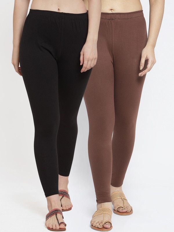 LILORIINI Ankle Length Ethnic Wear Legging  (Black, Solid)