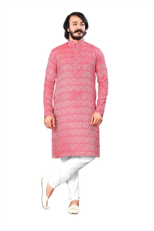 Men Kurta and Pant Set Jacquard