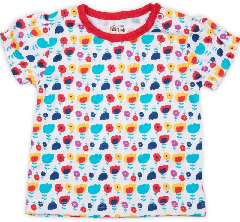 Cotton Blend A-line Top  (Red, Pack of 1)