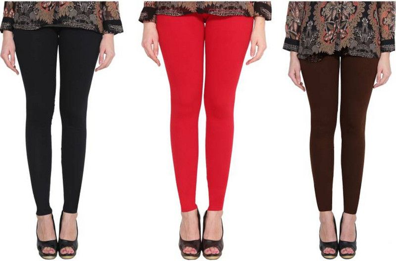 Amitgroup Ankle Length Western Wear Legging  (Brown, Solid)