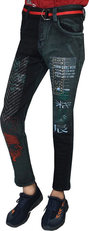 Men Regular Mid Rise Multicolor Jeans