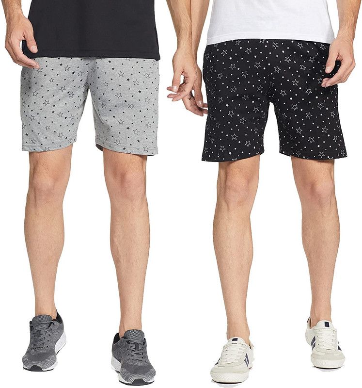 Pack of 2 Printed Men Multicolor Sports Shorts