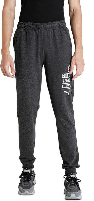 Knitted Graphic Pants cl I Men Graphic Print Grey Track Pants