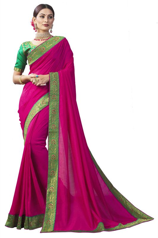 Self Design Jamdani Chiffon Saree  (Pink)