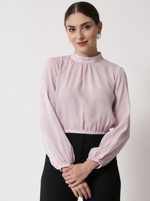Party Raglan Sleeves Solid Women Pink Top
