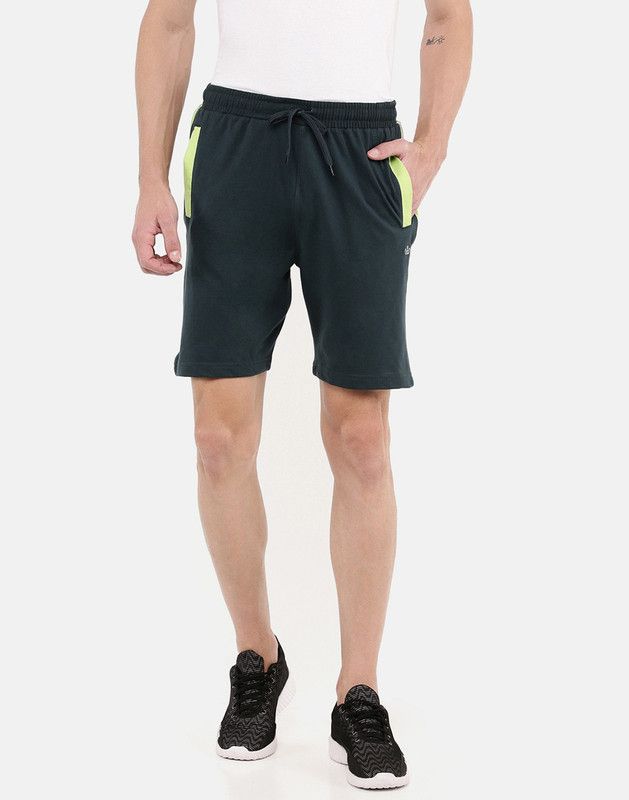 Striped Men Green Bermuda Shorts