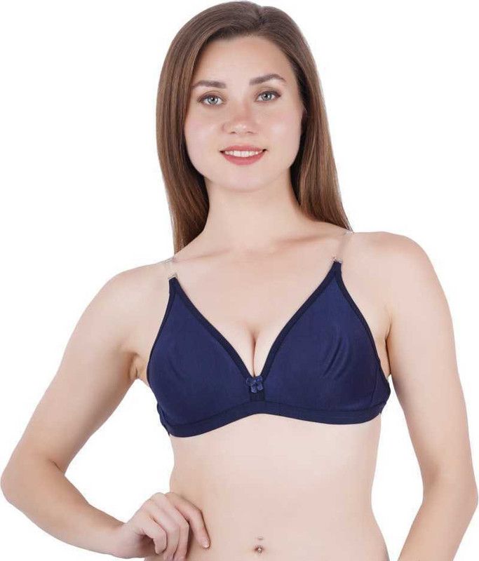 Women Full Coverage Non Padded Bra  (Blue)
