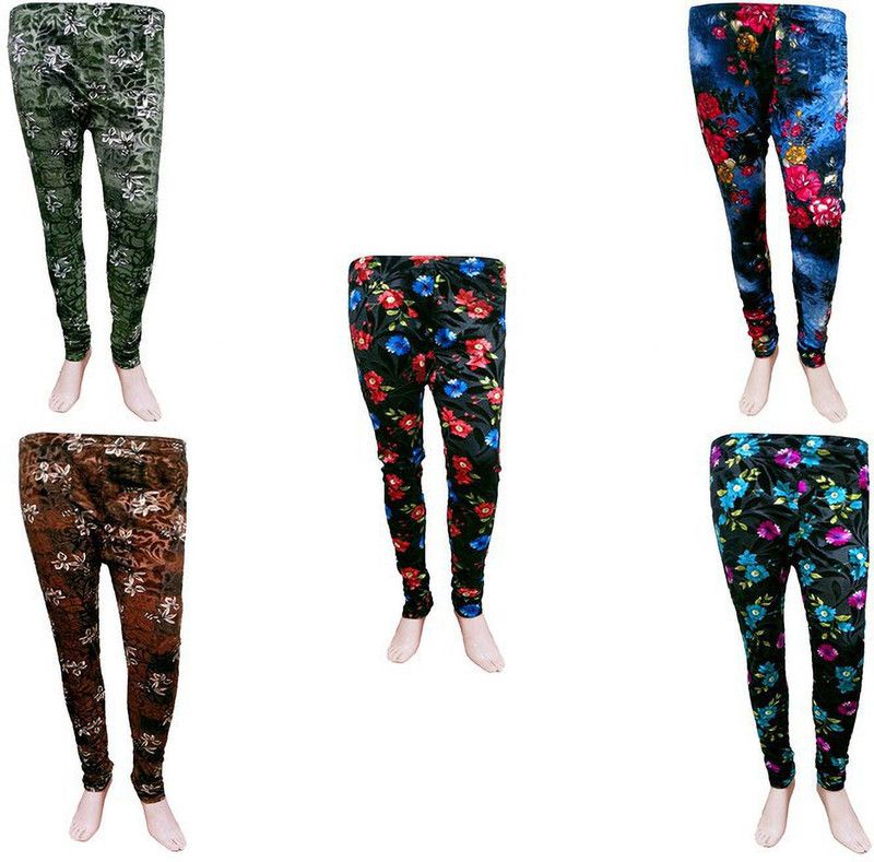 KAVYA Ankle Length Western Wear Legging  (Green, Brown, Light Green, Printed)