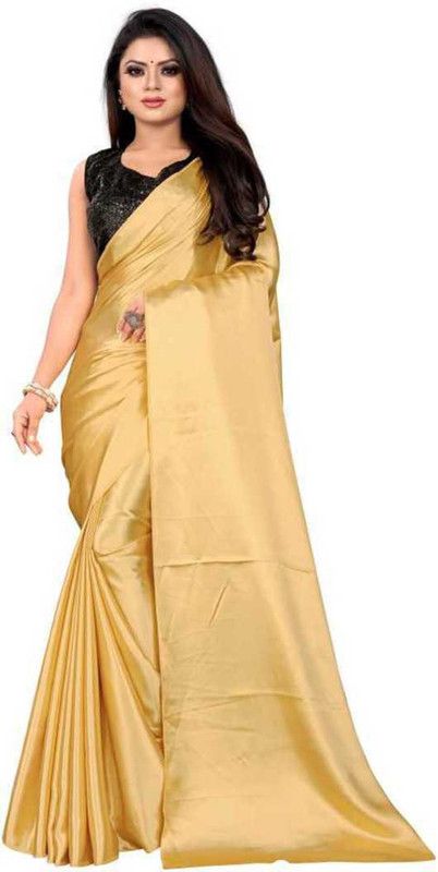 Daily Wear Art Silk Saree  (Gold)