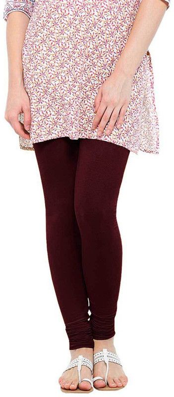 RRTBZ Churidar Ethnic Wear Legging  (Brown, Solid)