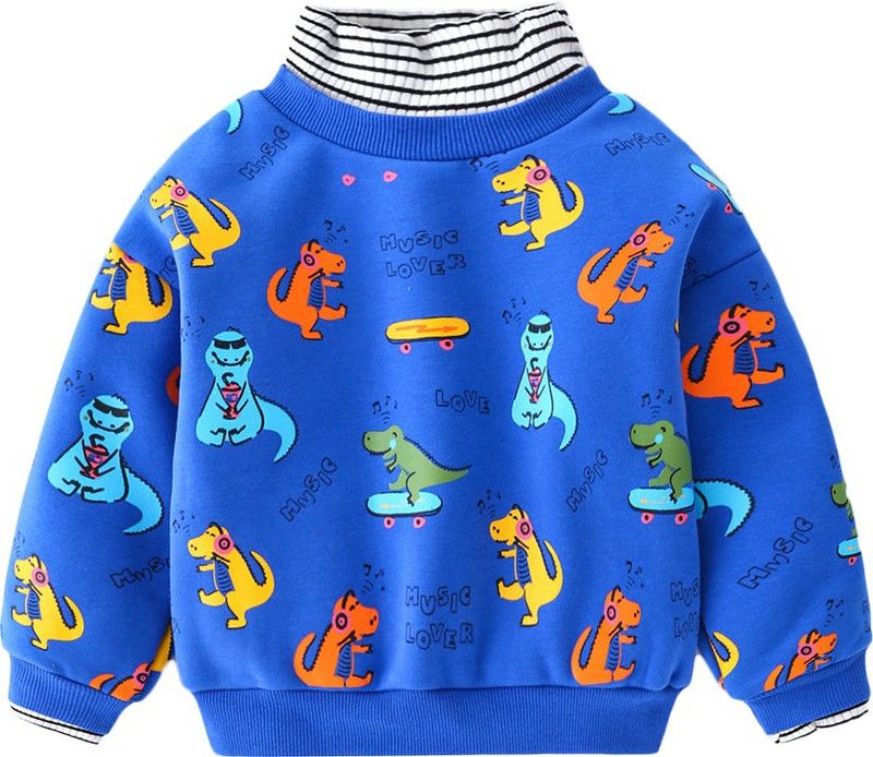 Boys Full Sleeve Animal Print Sweatshirt