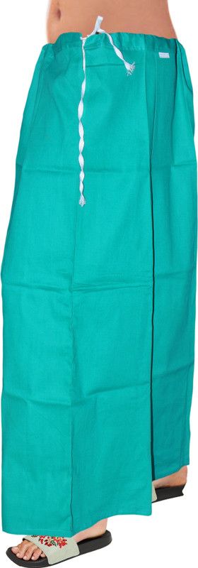 Swaroopa Deluxe Blue-203 Cotton Blend Petticoat  (Large)