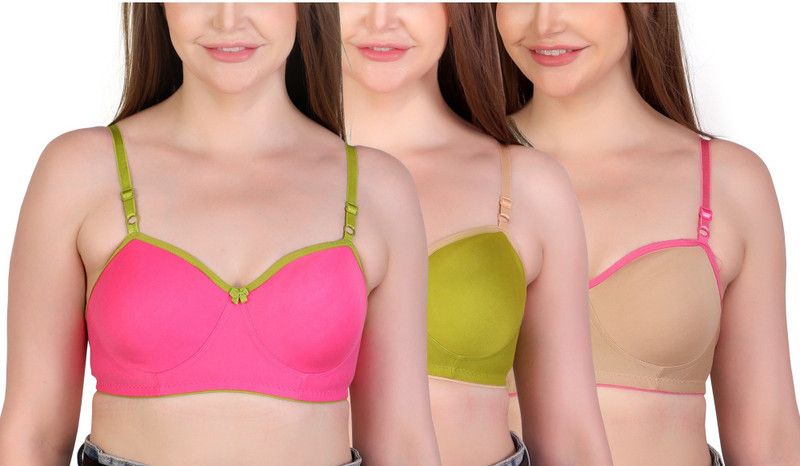 HALF CUP Women T-Shirt Non Padded Bra  (Multicolor)