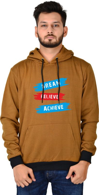 Men Full Sleeve Printed Hooded Sweatshirt