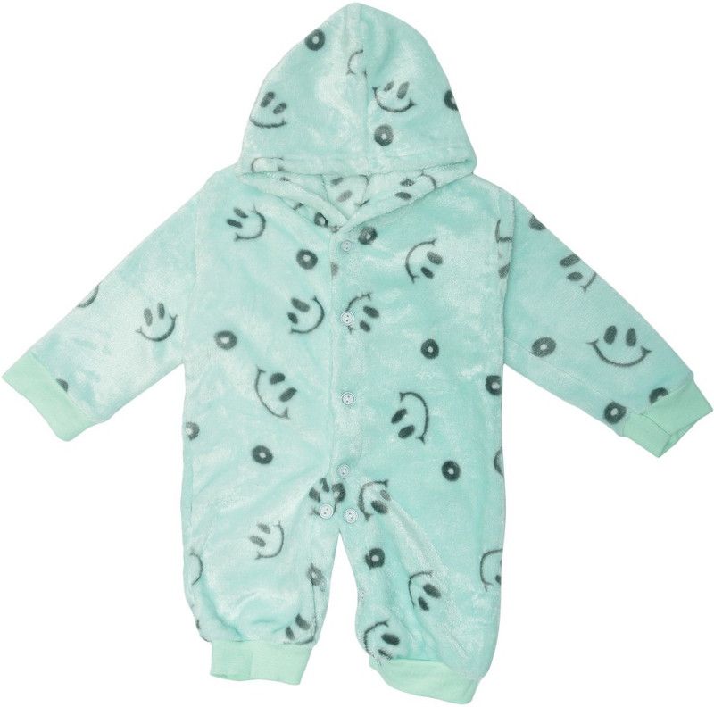 Baby Boys & Baby Girls Casual Romper Romper  (Green)