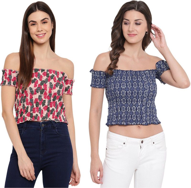Casual Printed Women Multicolor Top