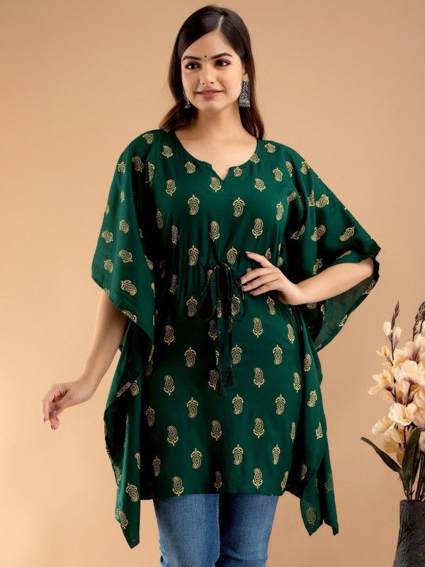 Paisley Rayon Women Kaftan