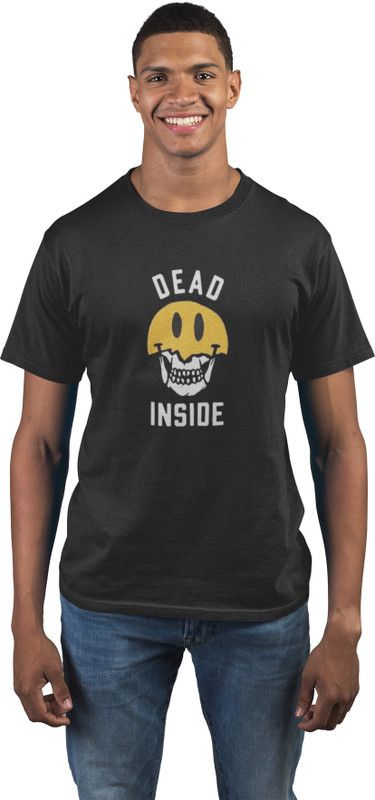 Graphic Print Couple Black T-Shirt