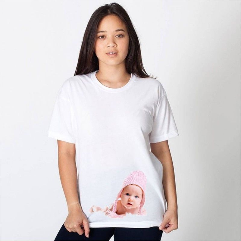 Hamsa Print World Women Self Design Round Neck Polyester White T-Shirt