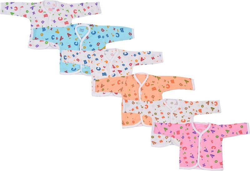 Baby Girls Hosiery Shirt Style Top  (Multicolor, Pack of 6)
