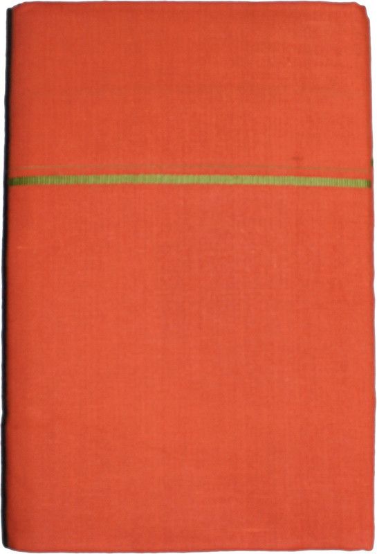 Prakasam Cotton Men's Single (1.30x2.00 mtrs-4 yard) Dark Kaavi Colour Solid Men Dhoti