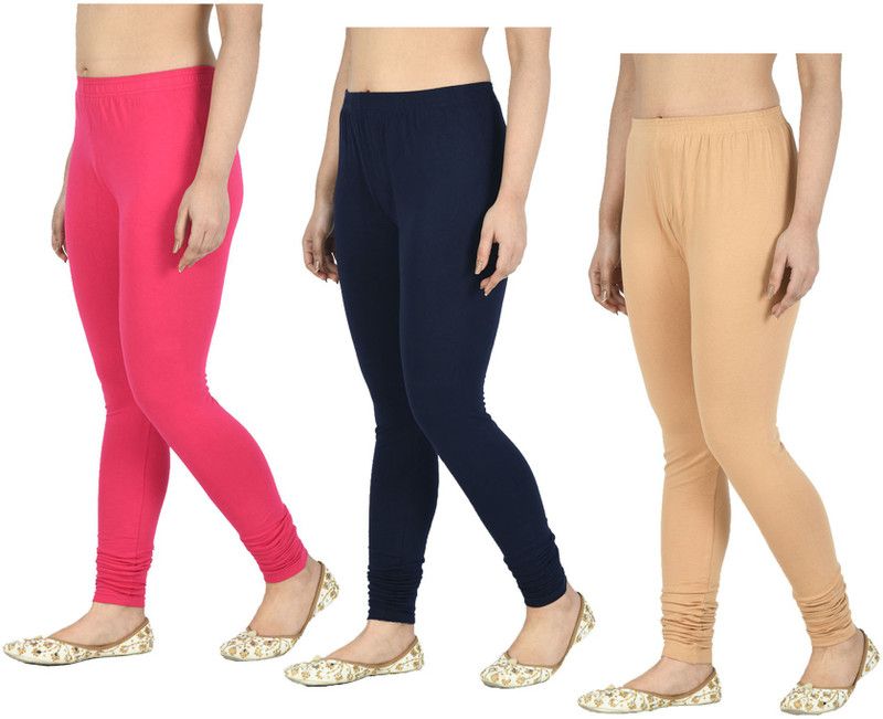 KAYU Churidar Length Western Wear Legging  (Multicolor, Solid)