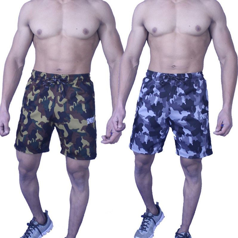 Pack of 2 Printed Men Green, Grey Sports Shorts