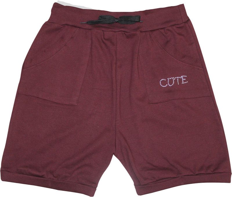 Short For Boys Casual Solid Pure Cotton  (Purple, Pack of 1)