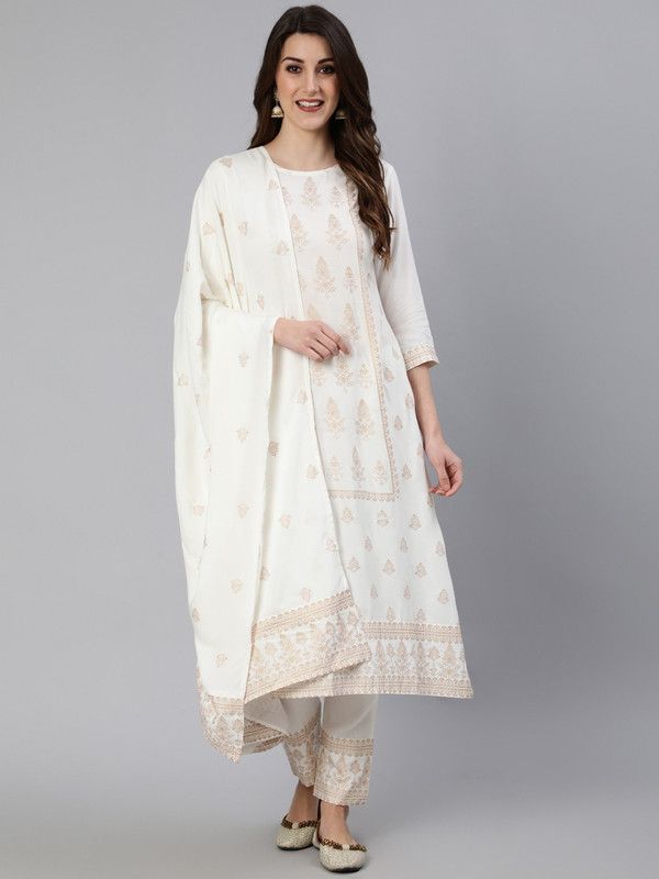 Women Kurta and Trousers Set Viscose Rayon
