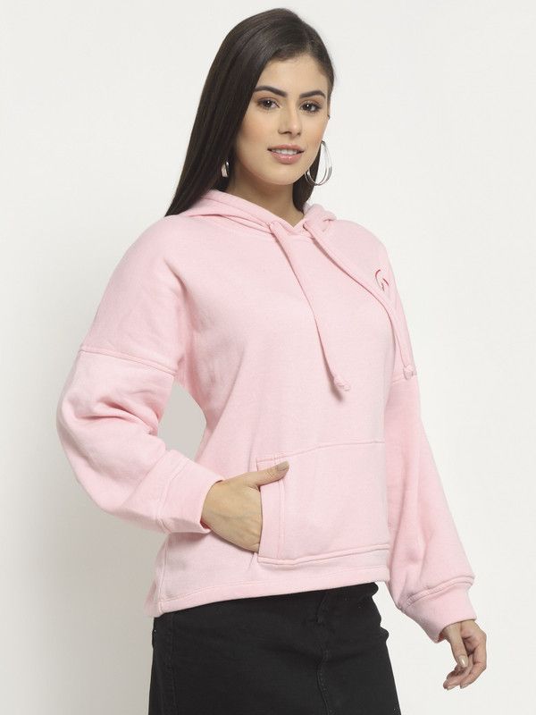 Women Sleeveless Printed Hooded Sweatshirt