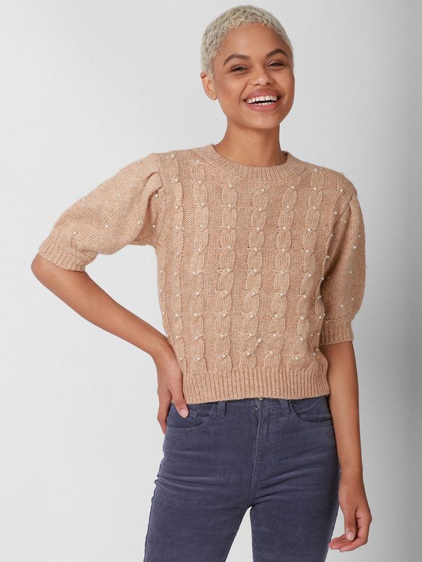 Casual Balloon Sleeve Solid Women Grey Top