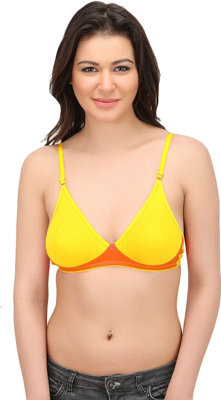 Women Plunge Bra  (Yellow)