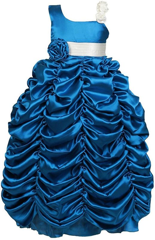 Barbie Girls Maxi/Full Length Party Dress  (Blue, Sleeveless)