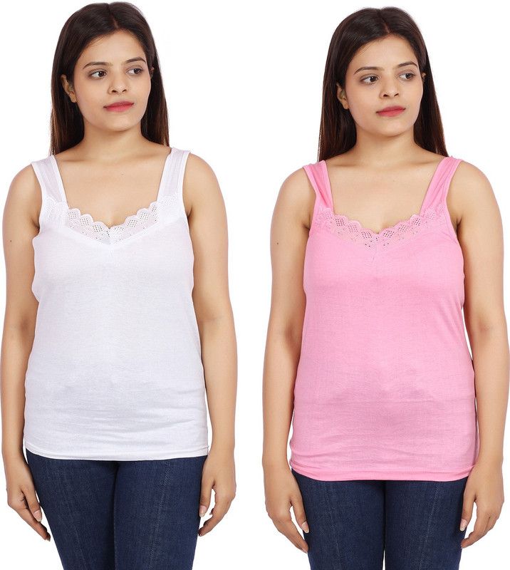 Women Pink, White Tank Top/Vest