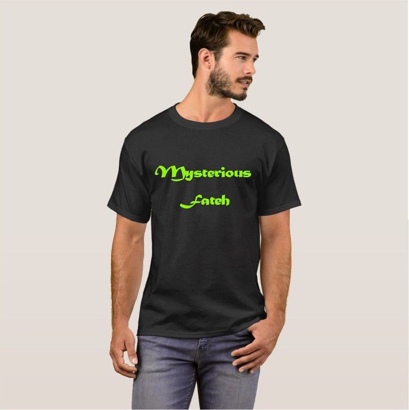 Fateh College Cool Quotation Stylish Fashion V10 Men Printed Round Neck Cotton Blend Black T-Shirt