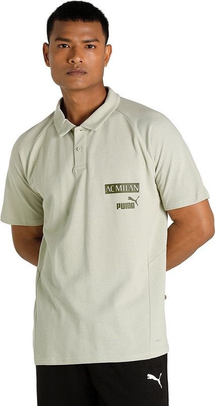 ACM Casuals Polo Men Solid Polo Neck Cotton Blend (190 gsm) Green T-Shirt