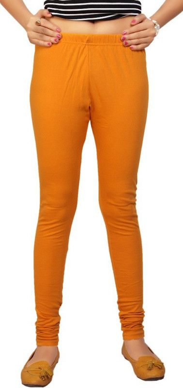 Comix Ethnic Wear Legging  (Yellow, Solid)